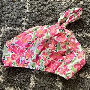 Shein One Sleeve Floral Top